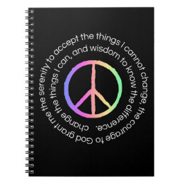 Serenity Prayer Notebook Journal Sober Life Anteckningsbok