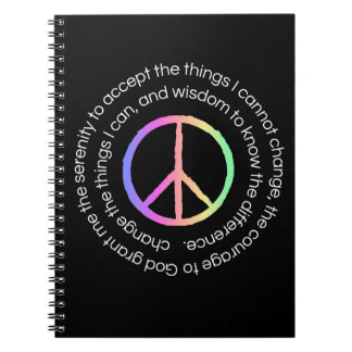 Serenity Prayer Notebook Journal Sober Life Anteckningsbok