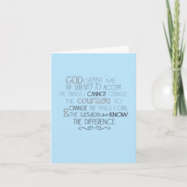 Serenity Prayer Notecards Kort (Framsida)