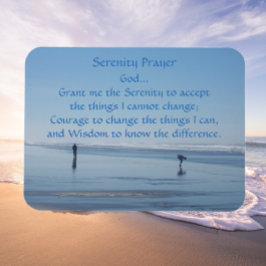 Serenity Prayer Ocean Beach Photo Magnet