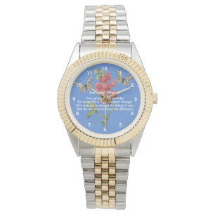 Serenity Prayer och Butterfly Armbandsur