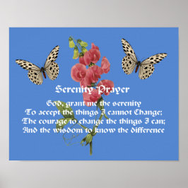 Serenity Prayer och Butterfly Poster
