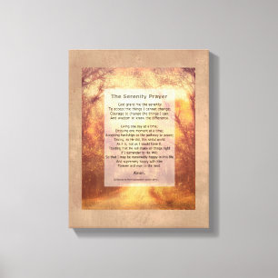 Serenity Prayer omsluten canvas art med citat