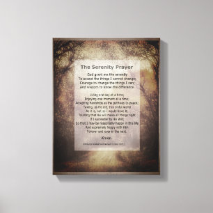 Serenity Prayer omsluten canvas art med citat