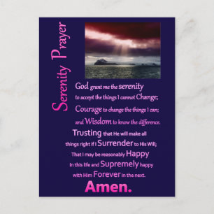 Serenity Prayer Open Sea Vykort