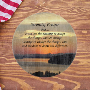 Serenity Prayer Orange Sjölandskap Sunset