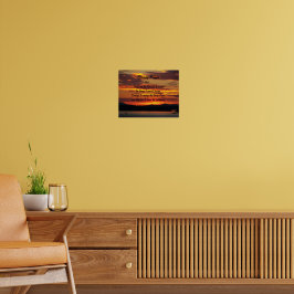 Serenity Prayer Orange Solnedgång Landskap Poster