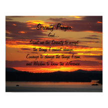Serenity Prayer Orange Solnedgång Landskap