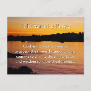 Serenity Prayer-orangen - vykort för tidsbegränsni