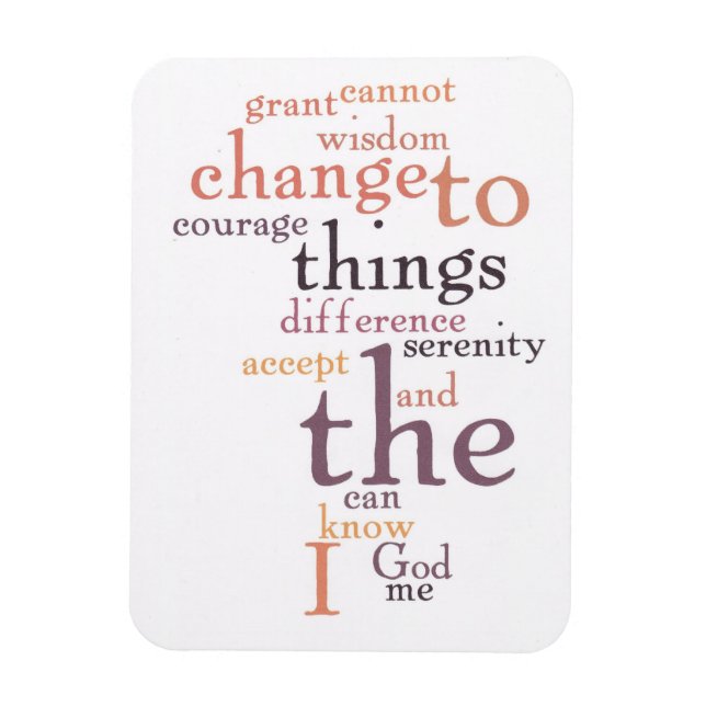 Serenity Prayer Ord Art Magnet (Vertikal)