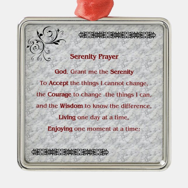 Serenity Prayer Ornament (Framsidan)