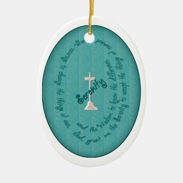 Serenity Prayer Oval Ornament (Framsidan)
