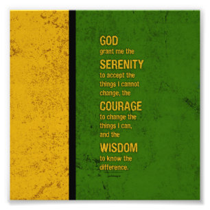 Serenity Prayer: Patriotic Jamaica, Strength/Recov Fototryck