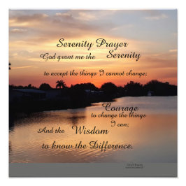 SERENITY PRAYER PHOTO-UTVIDGNINGEN FOTOTRYCK