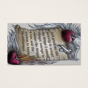 Serenity Prayer-plånbokskort, anteckning linjer på Visitkort