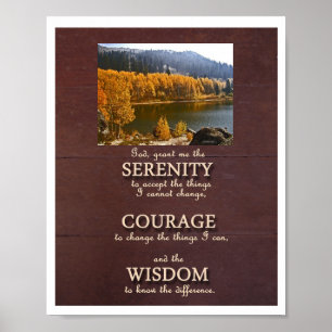 Serenity Prayer Porträtt Poster - Fotomall