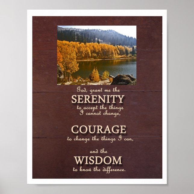Serenity Prayer Porträtt Poster - Fotomall (Framsidan)