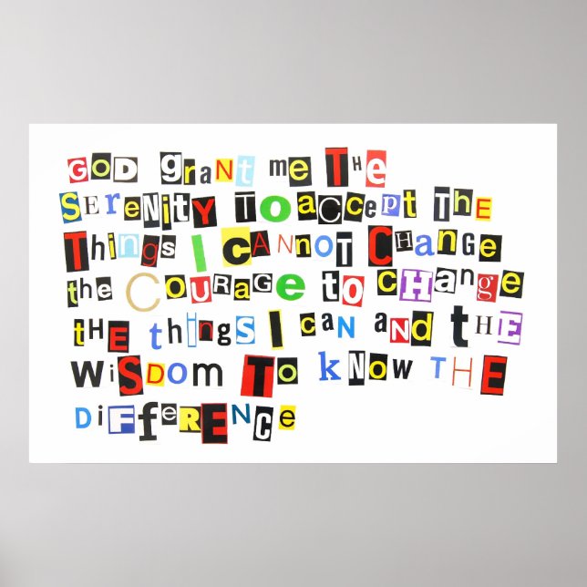 Serenity Prayer Poster (Framsidan)