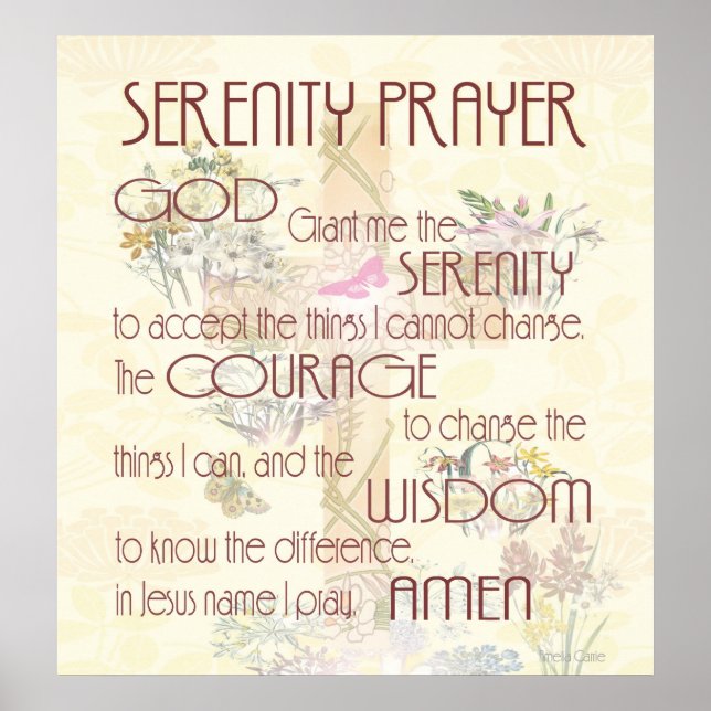 Serenity Prayer Poster (Framsidan)