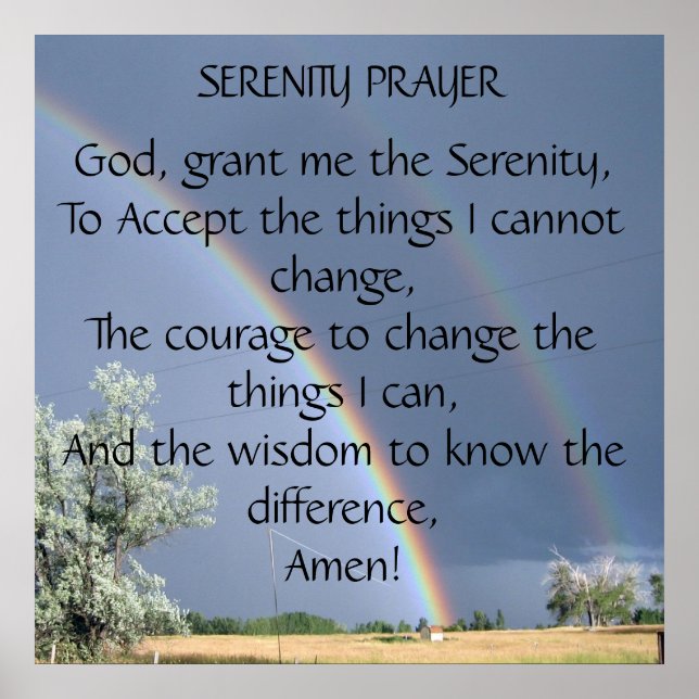 Serenity Prayer Poster (Framsidan)