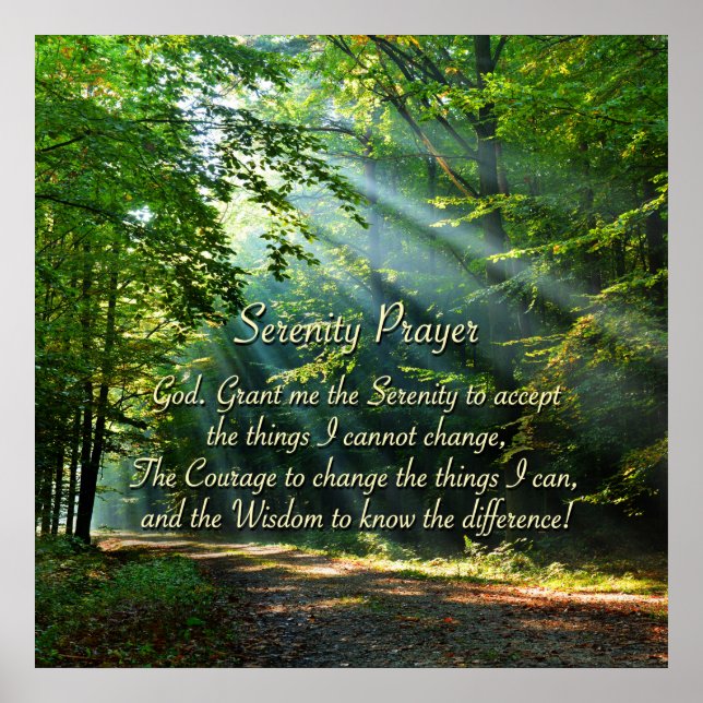 Serenity Prayer Poster (Framsidan)