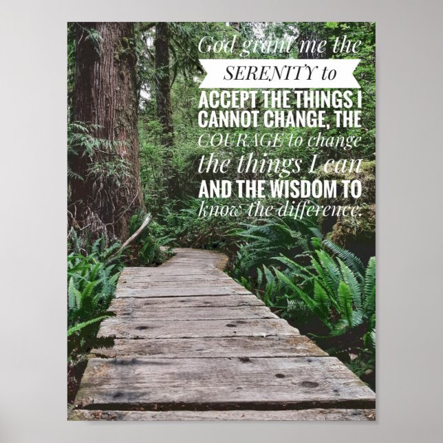 Serenity Prayer Poster (Framsidan)