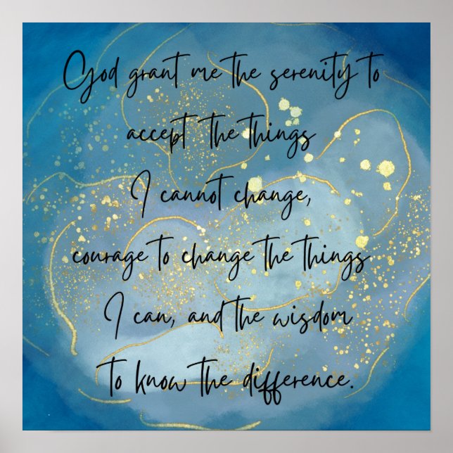 Serenity Prayer Poster (Framsidan)