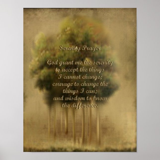 Serenity Prayer Poster (Framsidan)