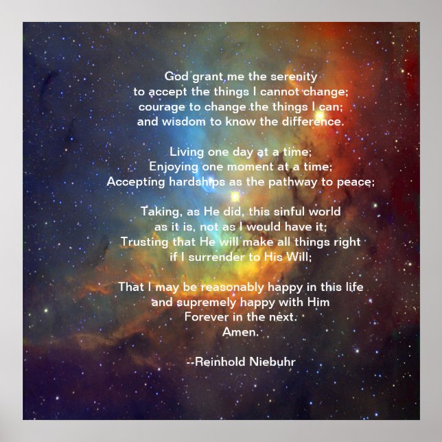 Serenity Prayer Poster (Framsidan)