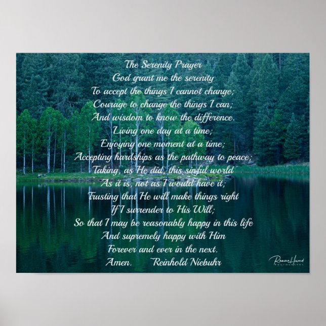 Serenity Prayer Poster (Framsidan)