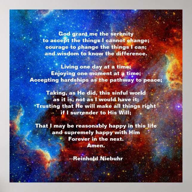 Serenity Prayer Poster (Framsidan)