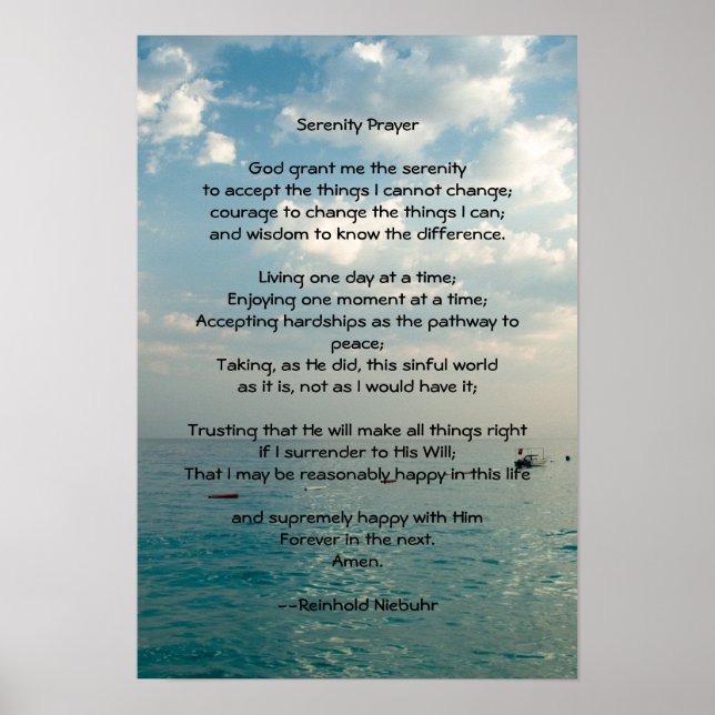 Serenity Prayer Poster (Framsidan)