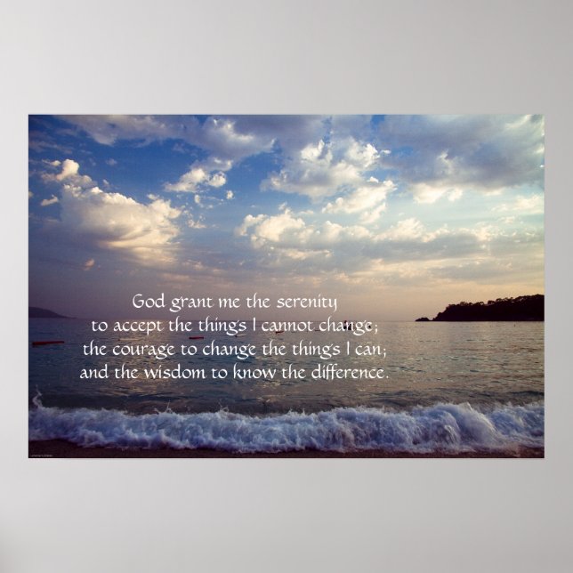 Serenity Prayer Poster (Framsidan)