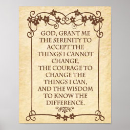 SERENITY PRAYER POSTER