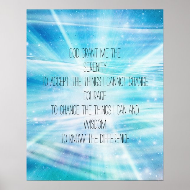 Serenity Prayer Poster (Framsidan)