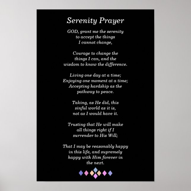 Serenity Prayer - Poster (Framsidan)