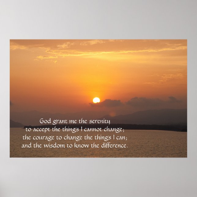 Serenity Prayer Poster (Framsidan)