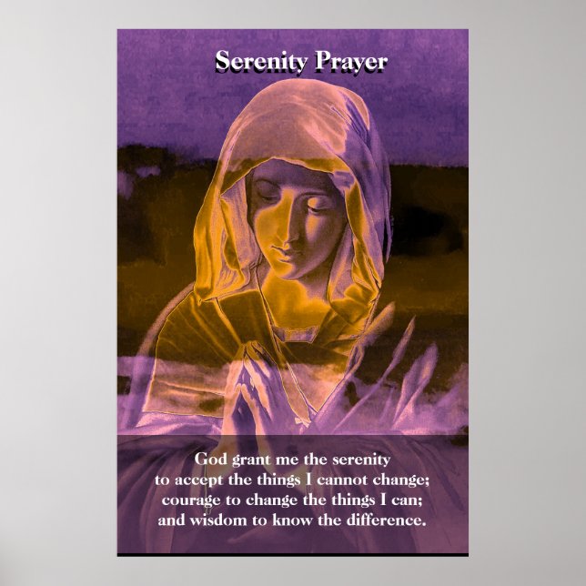 Serenity Prayer Poster (Framsidan)