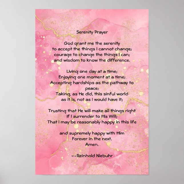 Serenity Prayer Poster (Framsidan)