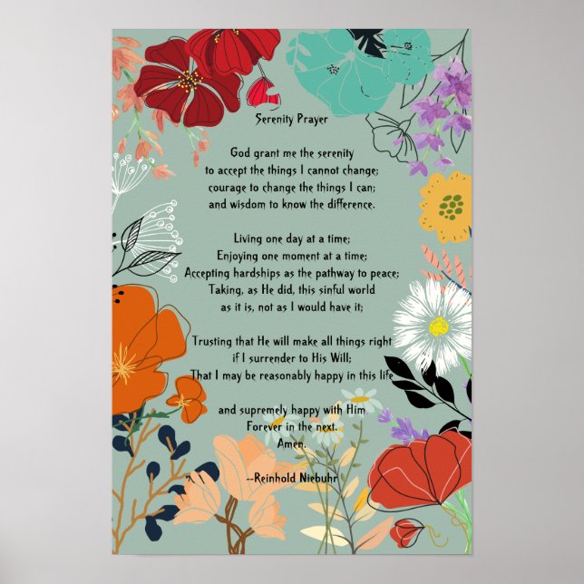 Serenity Prayer Poster (Framsidan)