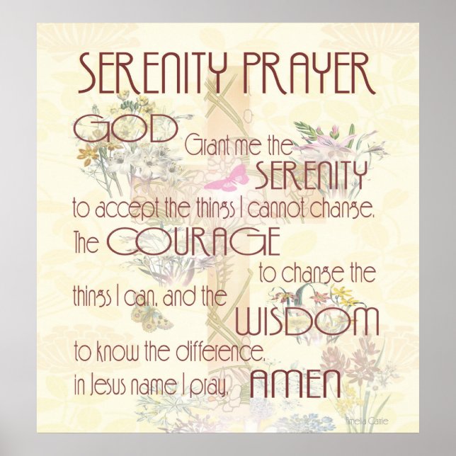 Serenity Prayer Poster (Framsidan)