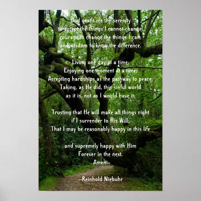 Serenity Prayer Poster (Framsidan)
