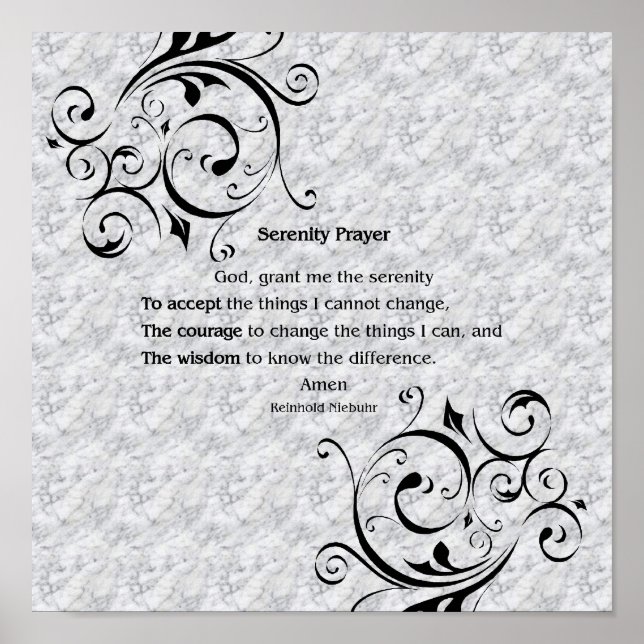 Serenity Prayer Poster (Framsidan)