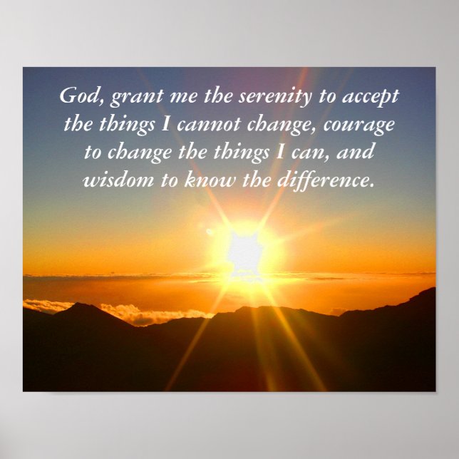 Serenity prayer _ poster (Framsidan)