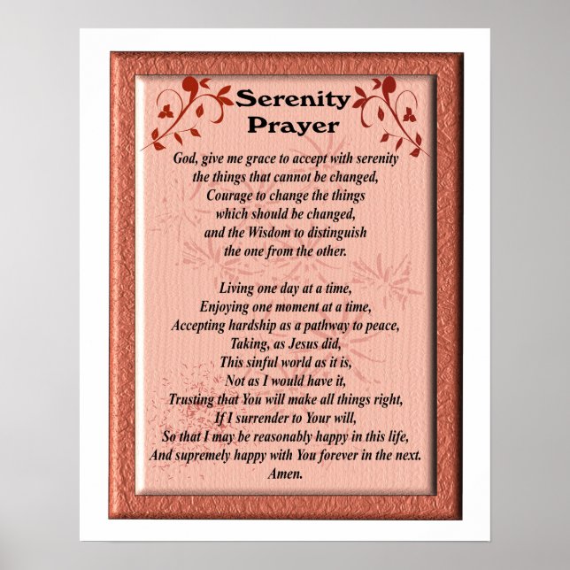 Serenity Prayer poster (Framsidan)