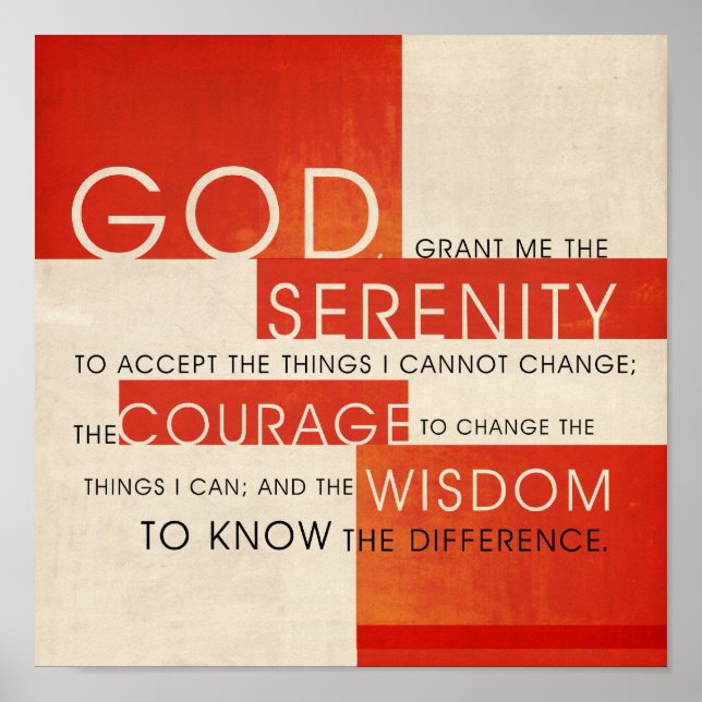 Serenity Prayer Poster (Framsidan)