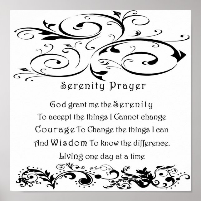 Serenity Prayer Poster (Framsidan)