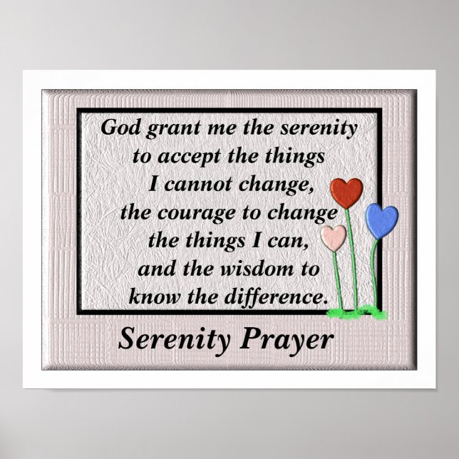 Serenity Prayer Poster (Framsidan)