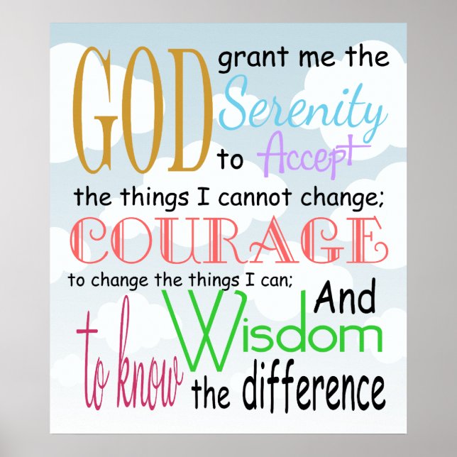 Serenity Prayer Poster (Framsidan)