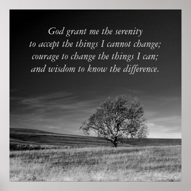 Serenity Prayer Poster (Framsidan)